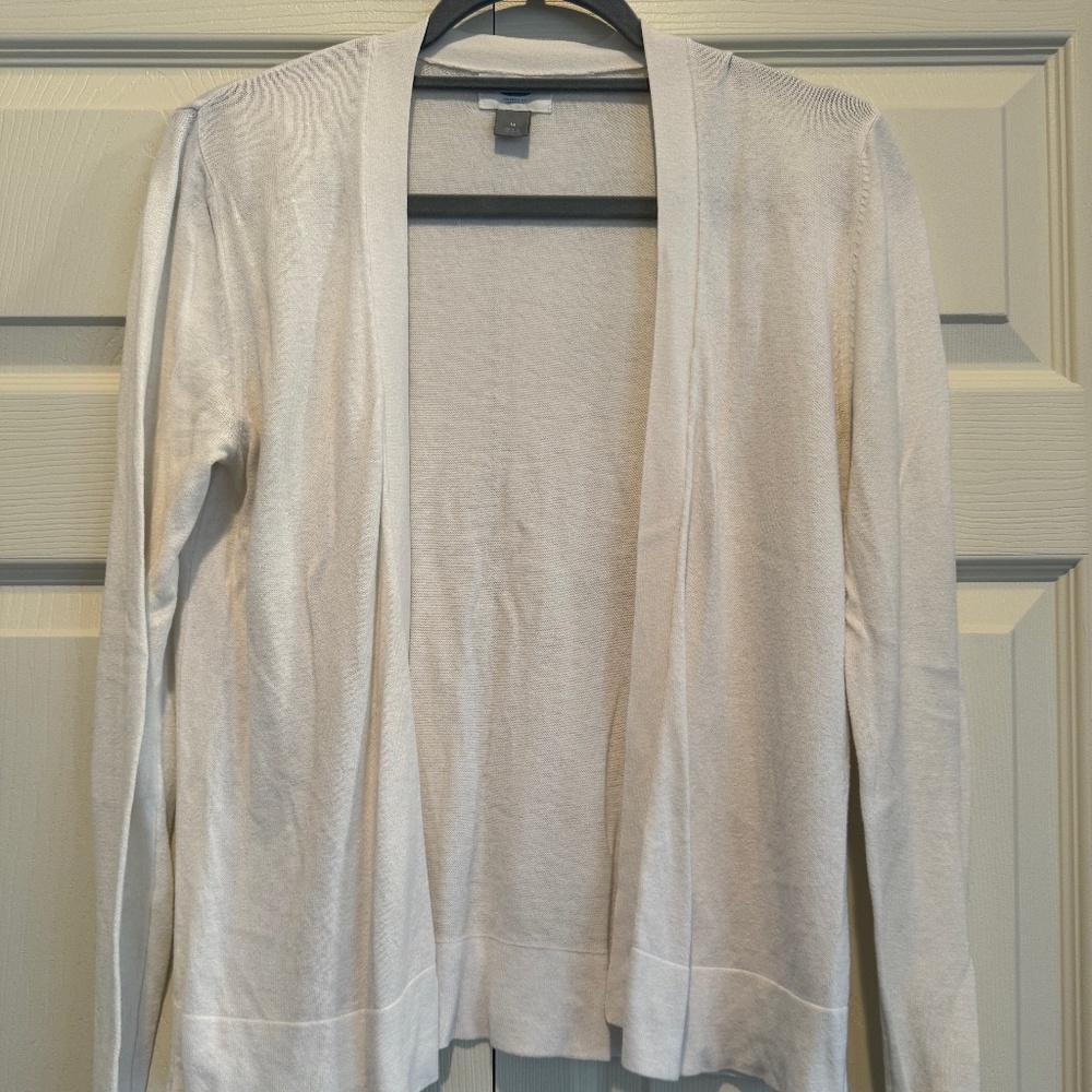 Old Navy White Lightweight Open-Front Cardigan